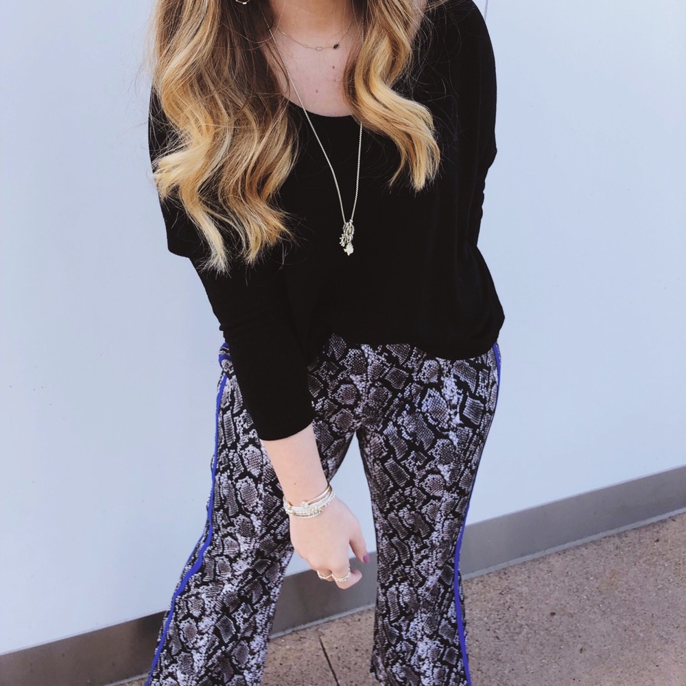 Snake print pants